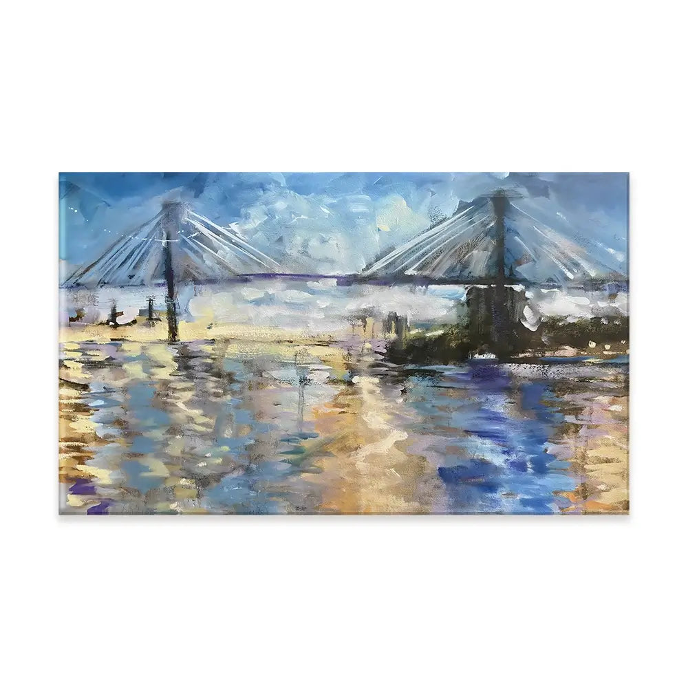 Sunset Bridge Canvas Print Sunset Bridge Canvas Print wall art product Tiffani Taylor - Independent