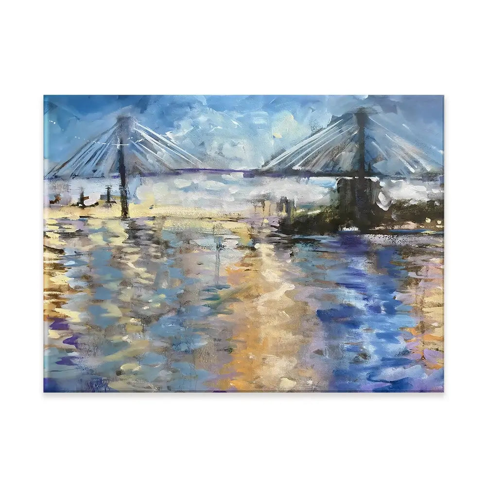 Sunset Bridge Canvas Print Sunset Bridge Canvas Print wall art product Tiffani Taylor - Independent