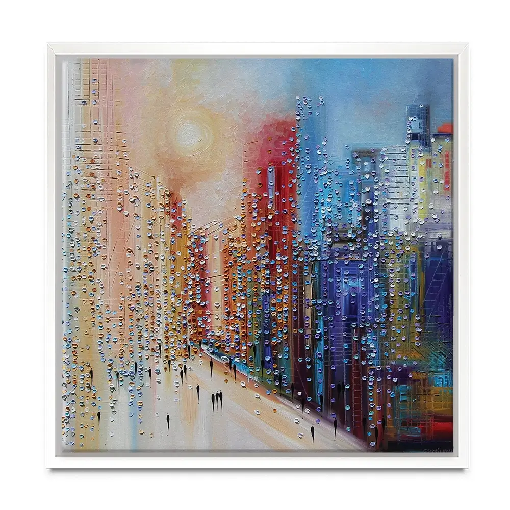 Sunset City Canvas Print Sunset City Canvas Print wall art product Ekaterina Ermilkina