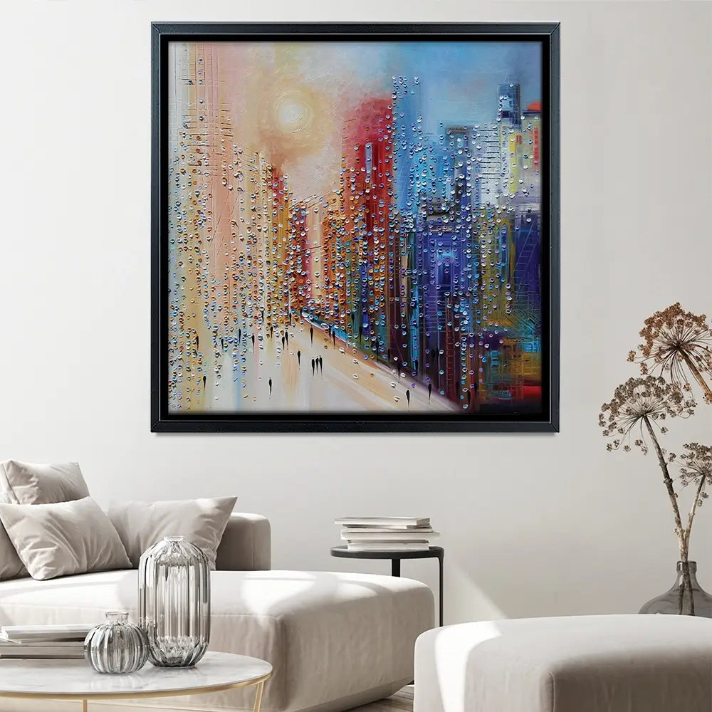 Sunset City Canvas Print Sunset City Canvas Print wall art product Ekaterina Ermilkina