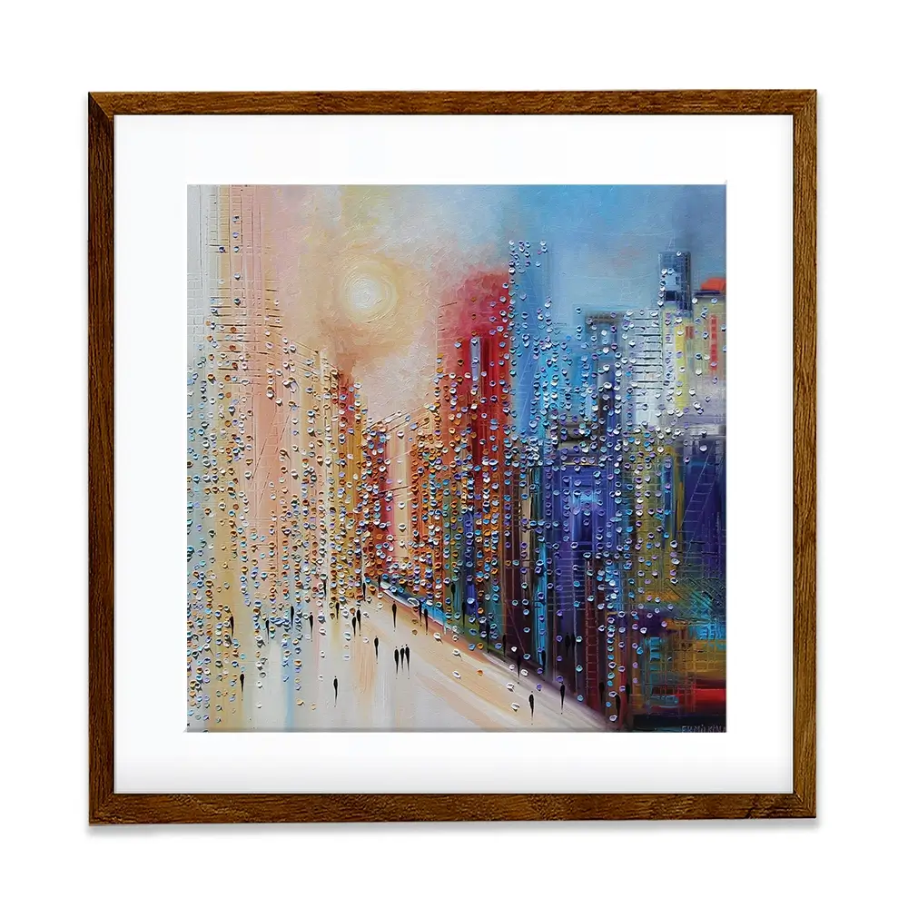 Sunset City Framed Art Print Sunset City Framed Art Print wall art product Ekaterina Ermilkina
