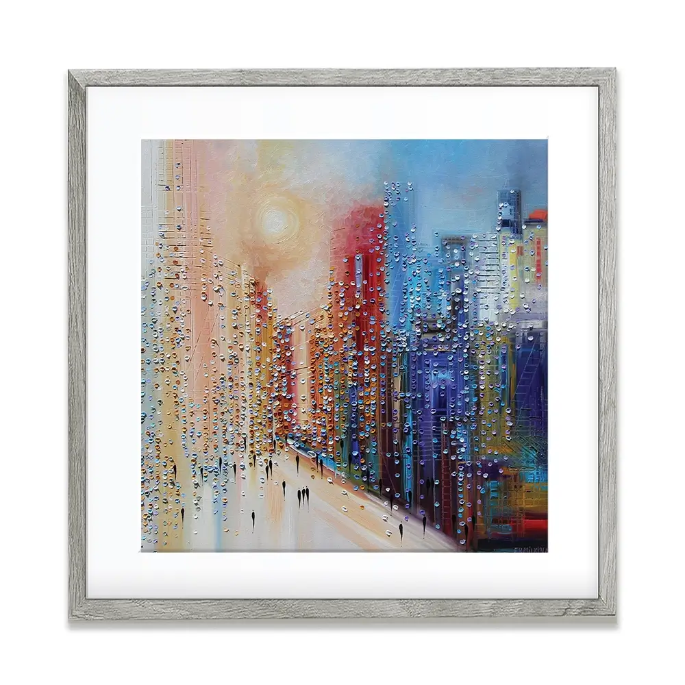 Sunset City Framed Art Print Sunset City Framed Art Print wall art product Ekaterina Ermilkina