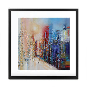 Sunset City Framed Art Print Sunset City Framed Art Print wall art product Ekaterina Ermilkina