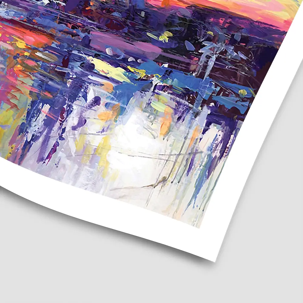 Sunset Eiffel Square Art Print Sunset Eiffel Square Art Print wall art product Leon Devenice