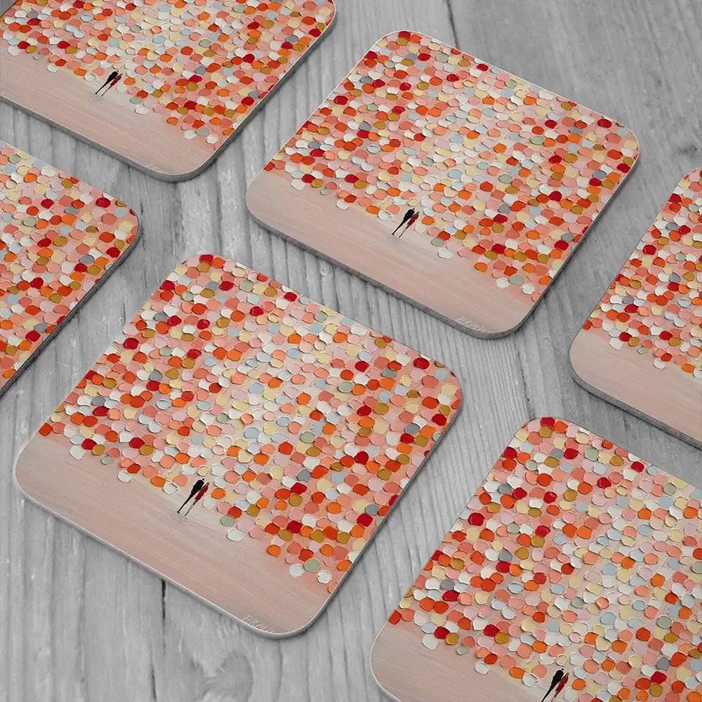 Sunset For Two Coaster Set Sunset For Two Coaster Set wall art product Ekaterina Ermilkina