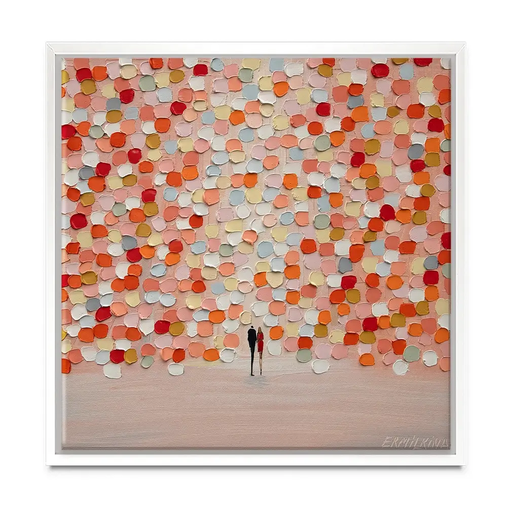 Sunset For Two Square Canvas Print Sunset For Two Square Canvas Print wall art product Ekaterina Ermilkina