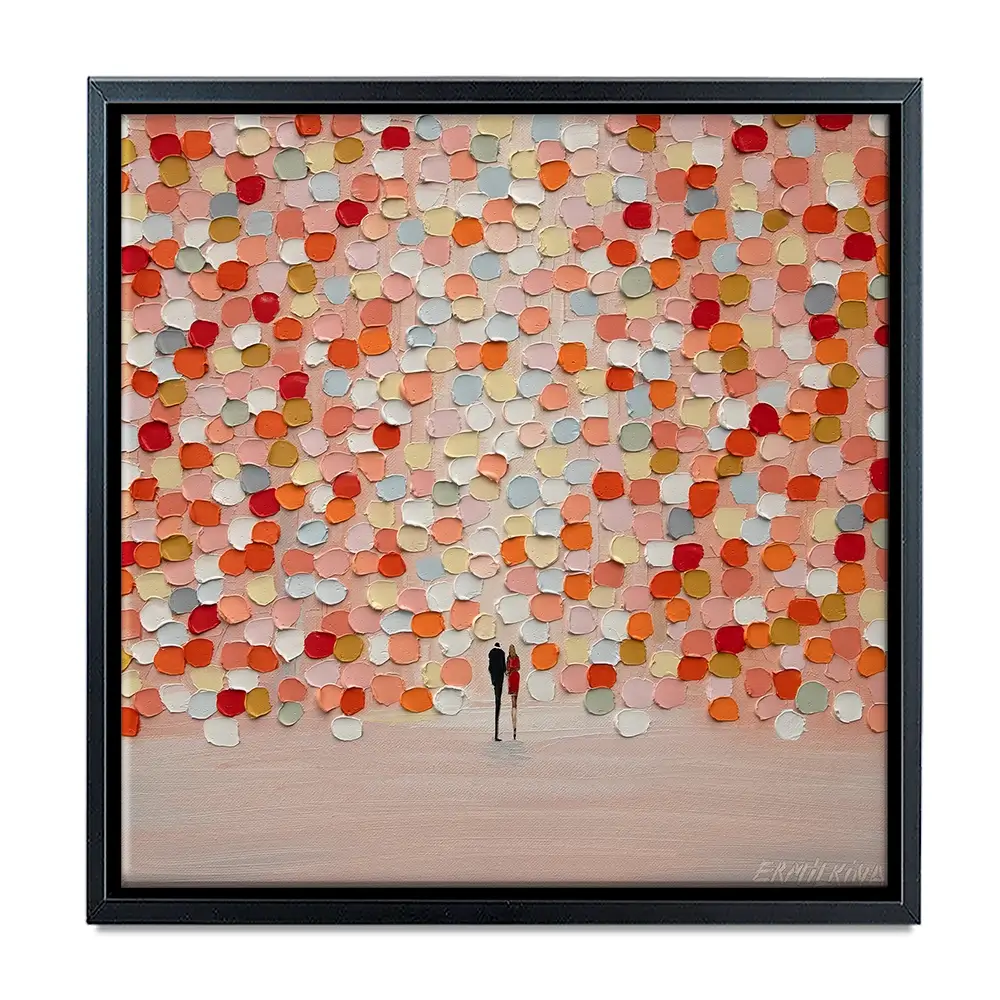 Sunset For Two Square Canvas Print Sunset For Two Square Canvas Print wall art product Ekaterina Ermilkina
