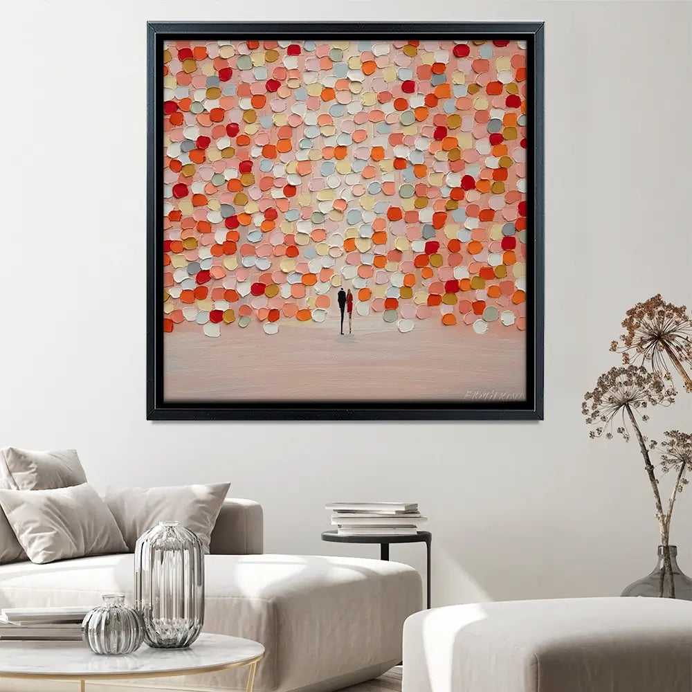 Sunset For Two Square Canvas Print Sunset For Two Square Canvas Print wall art product Ekaterina Ermilkina