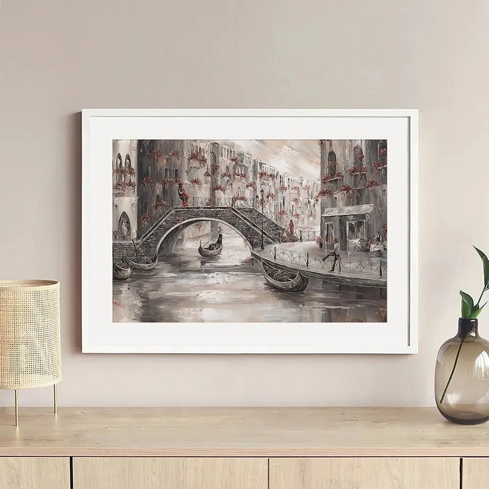 Sunset Glow In Venice Framed Art Print Sunset Glow In Venice Framed Art Print wall art product Isabella Karolewicz
