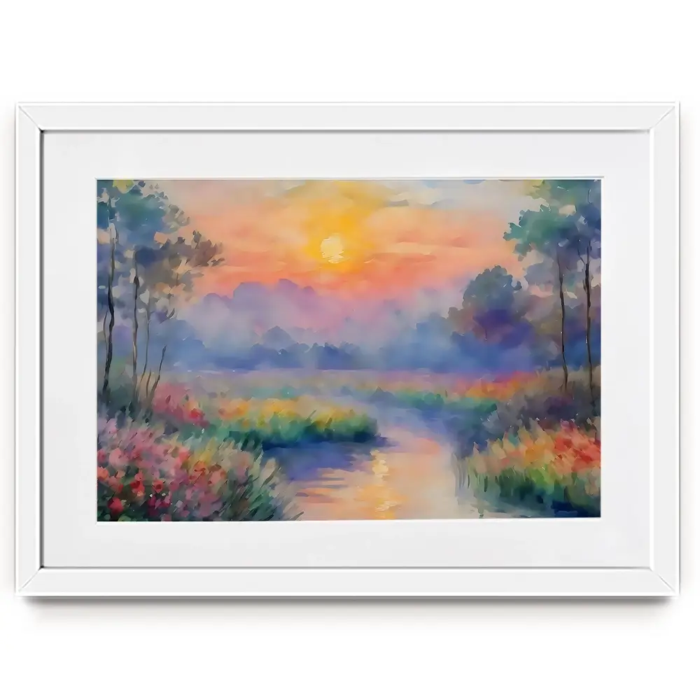 Sunset In The Marsh Framed Art Print Sunset In The Marsh Framed Art Print wall art product Creative Studio - Independent