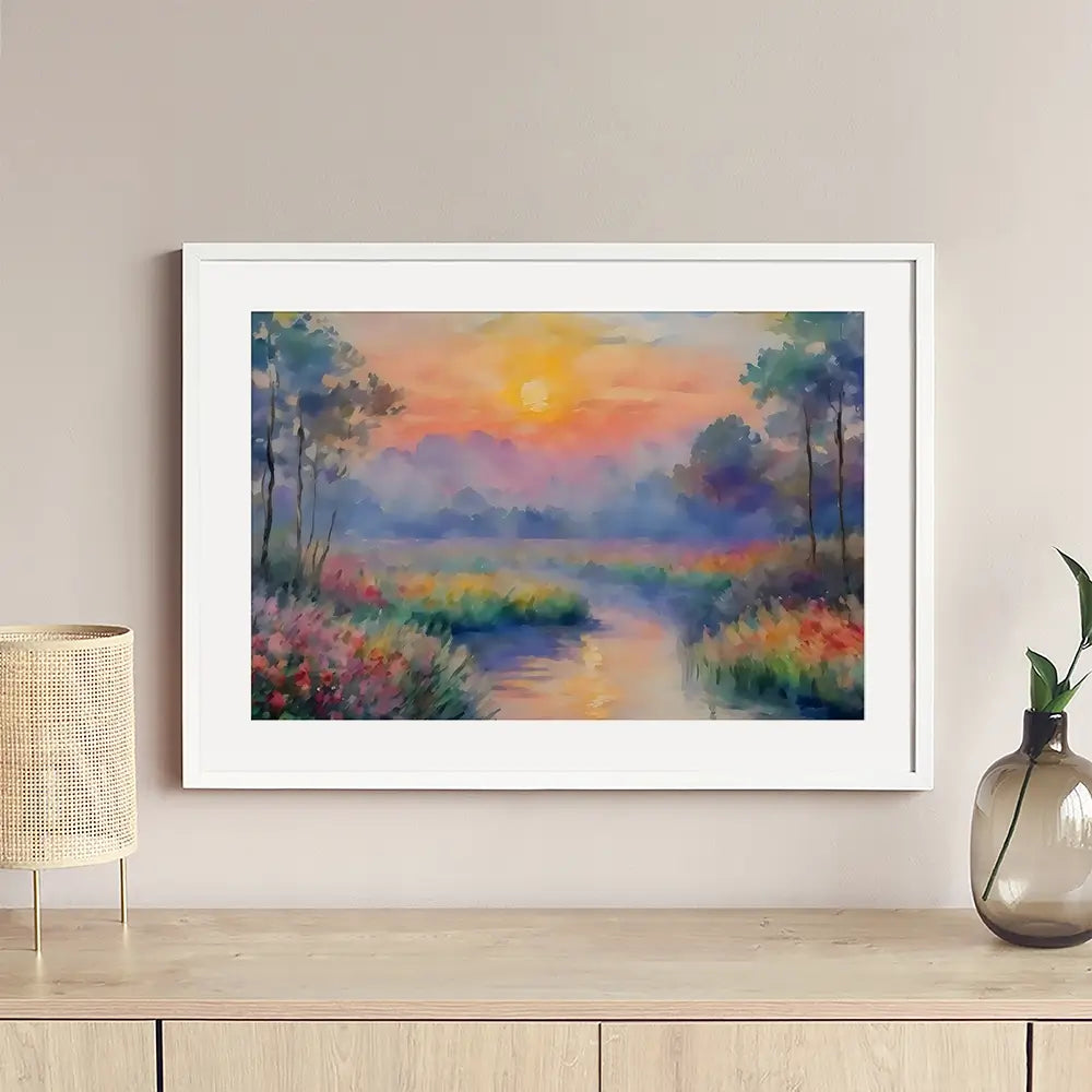 Sunset In The Marsh Framed Art Print Sunset In The Marsh Framed Art Print wall art product Creative Studio - Independent