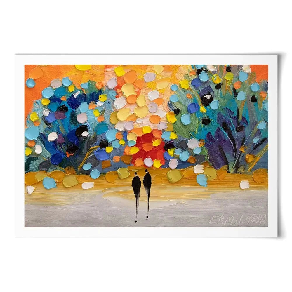 Sunset In The Park Art Print Sunset In The Park Art Print wall art product Ekaterina Ermilkina
