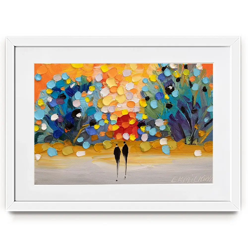 Sunset In The Park Framed Art Print Sunset In The Park Framed Art Print wall art product Ekaterina Ermilkina