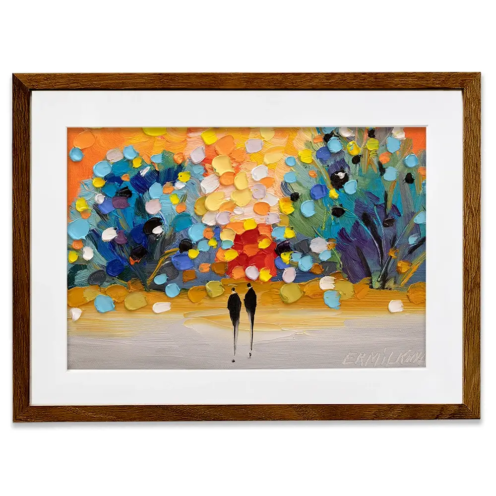 Sunset In The Park Framed Art Print Sunset In The Park Framed Art Print wall art product Ekaterina Ermilkina