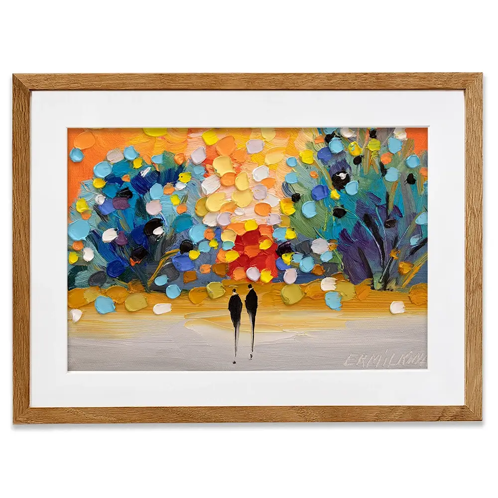 Sunset In The Park Framed Art Print Sunset In The Park Framed Art Print wall art product Ekaterina Ermilkina