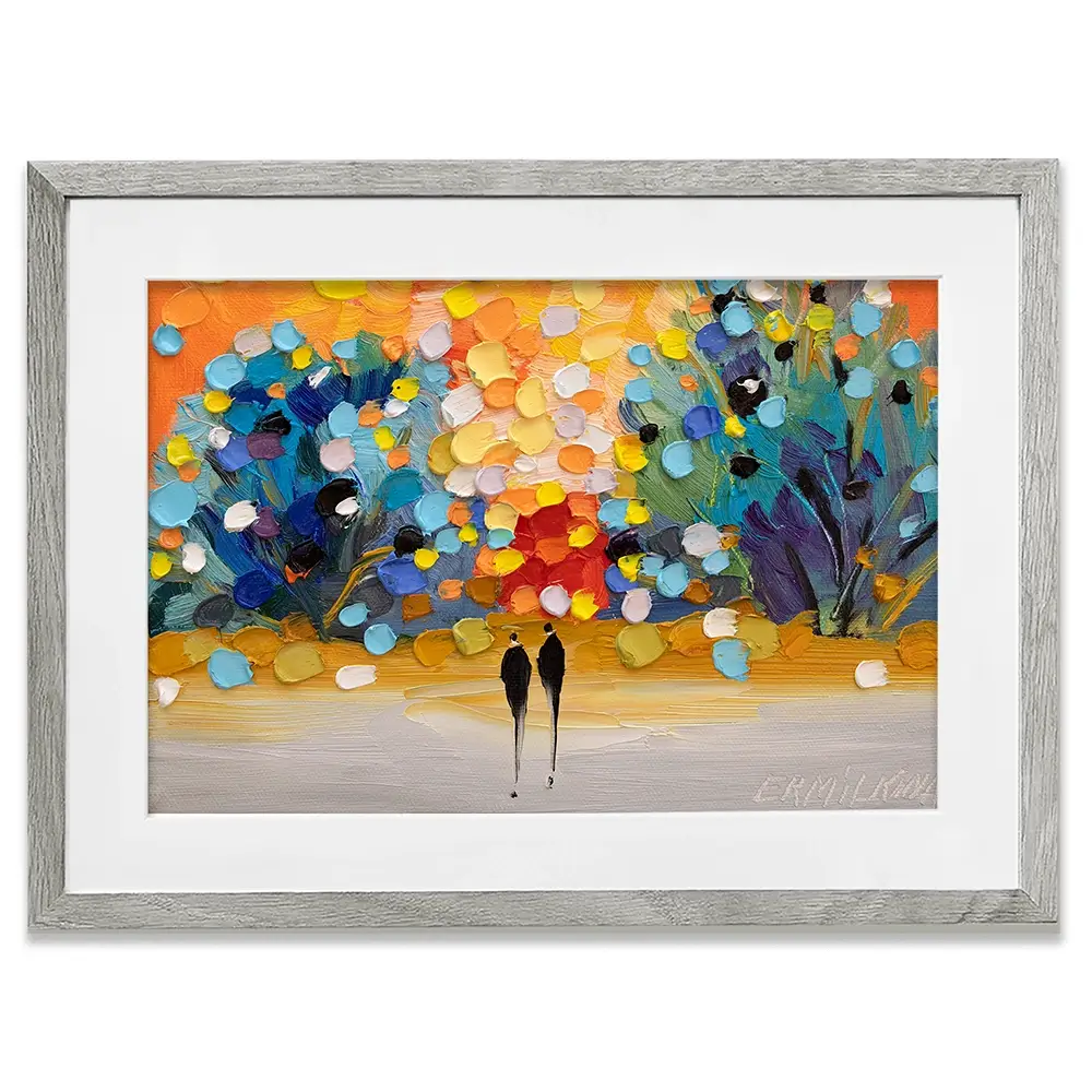 Sunset In The Park Framed Art Print Sunset In The Park Framed Art Print wall art product Ekaterina Ermilkina