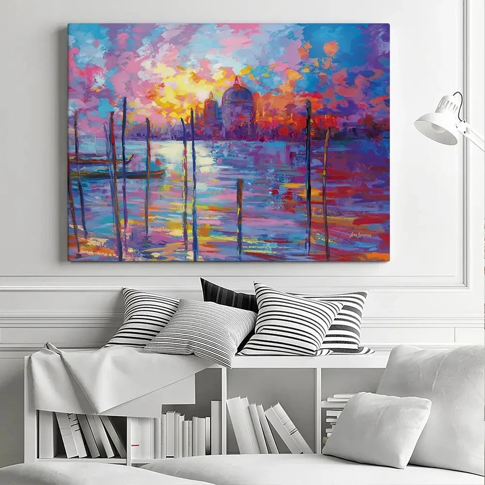 Sunset In Venice Canvas Print Sunset In Venice Canvas Print wall art product Leon Devenice
