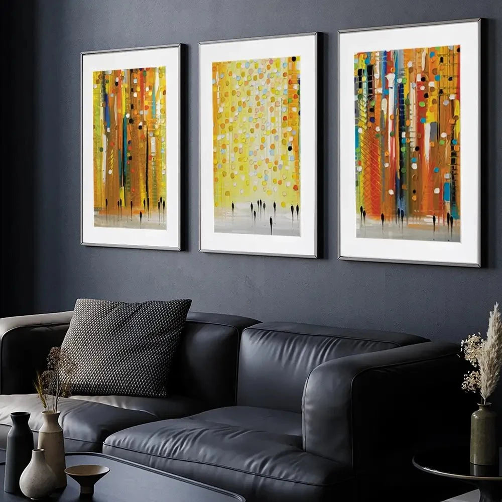 Sunset Lights Framed Art Print Trio Sunset Lights Framed Art Print Trio wall art product Ekaterina Ermilkina