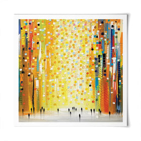 Sunset Lights Square Art Print Sunset Lights Square Art Print wall art product Ekaterina Ermilkina