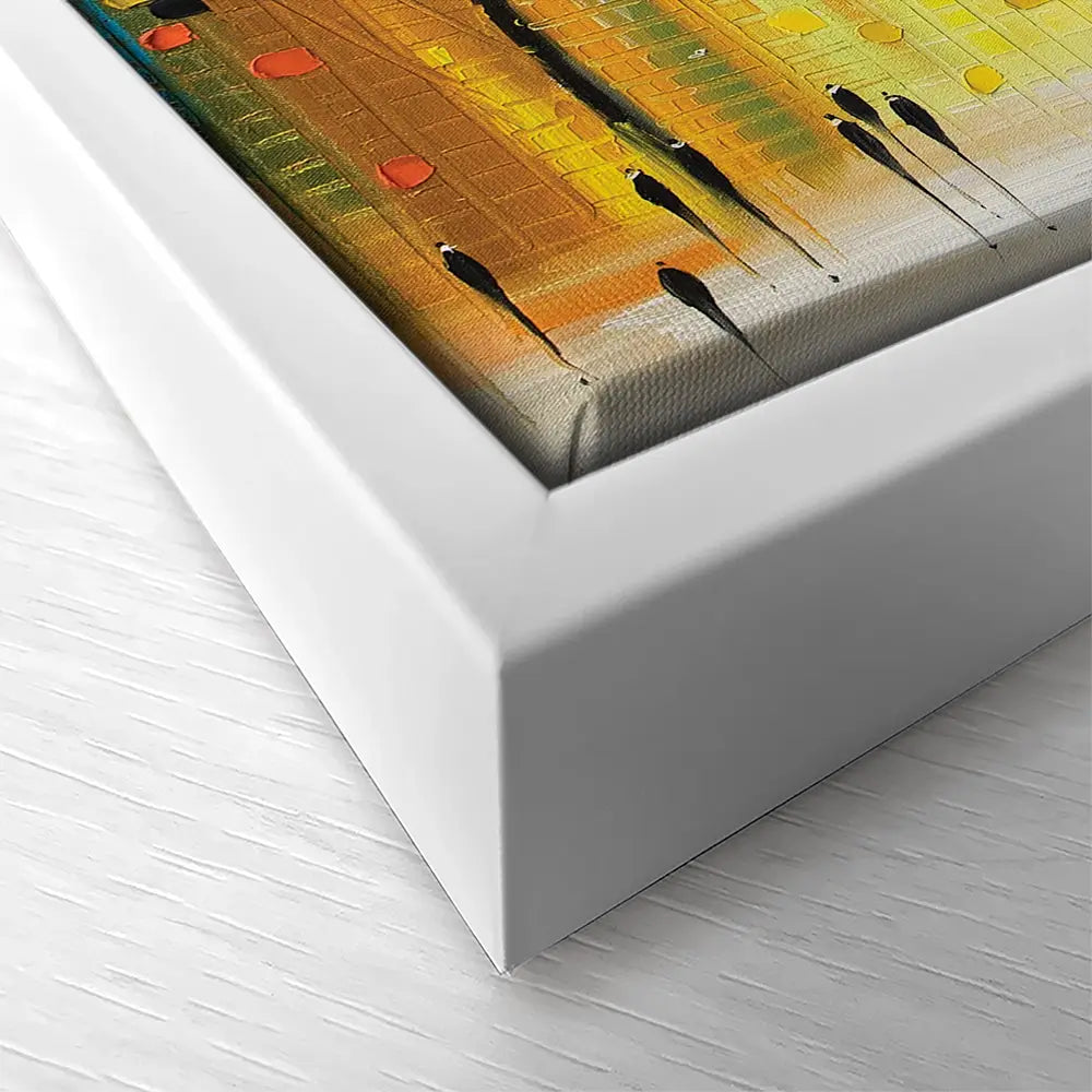 Sunset Lights Square Canvas Print Sunset Lights Square Canvas Print wall art product Ekaterina Ermilkina
