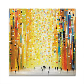 Sunset Lights Square Canvas Print Sunset Lights Square Canvas Print wall art product Ekaterina Ermilkina