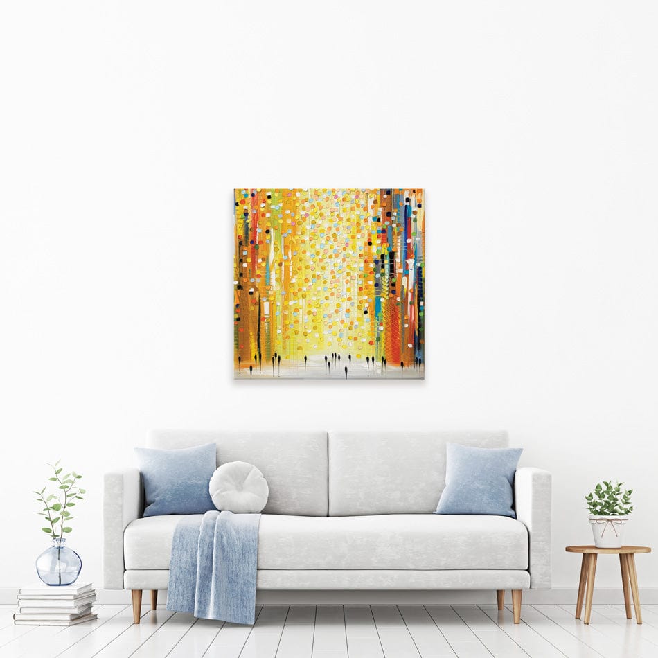 Sunset Lights Square Canvas Print wall art product Ekaterina Ermilkina / Independent