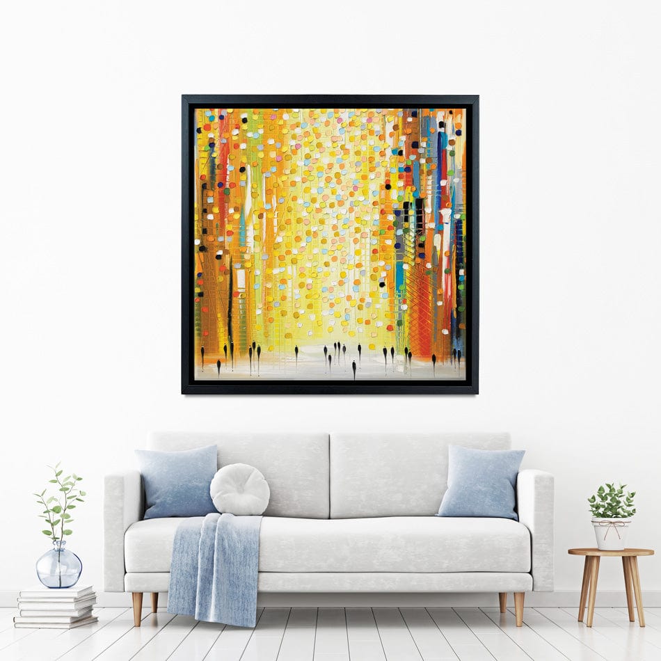 Sunset Lights Square Canvas Print wall art product Ekaterina Ermilkina / Independent