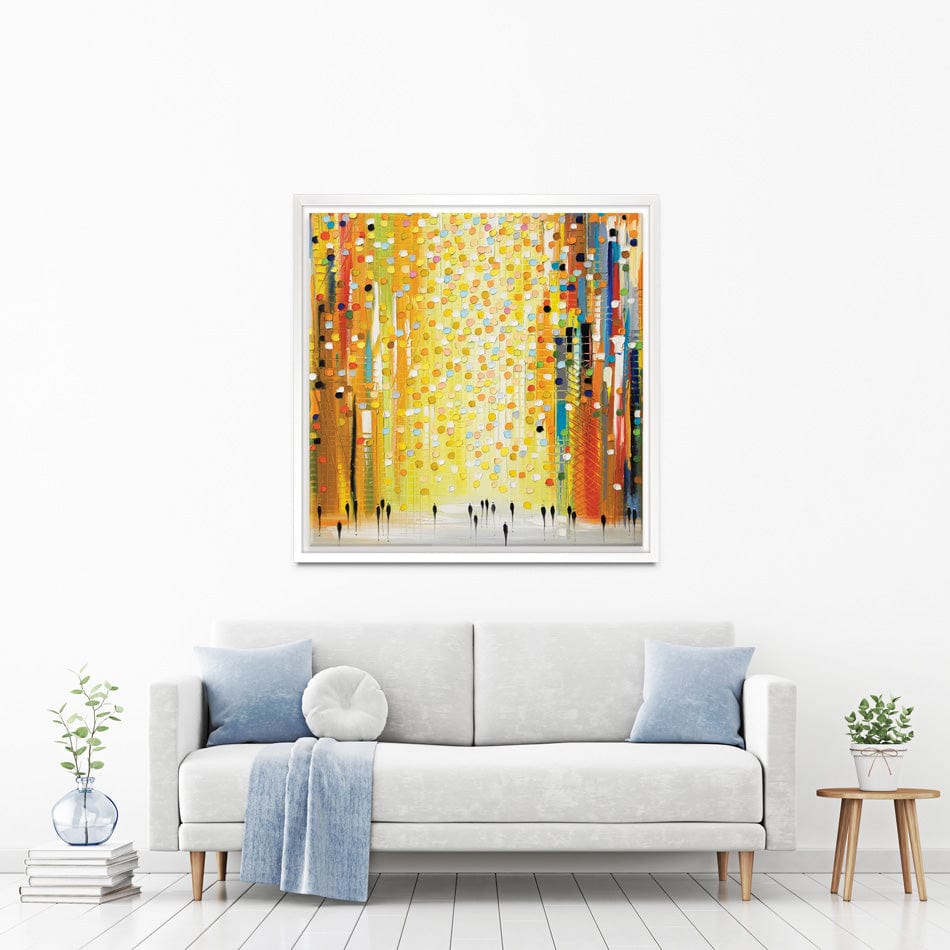 Sunset Lights Square Canvas Print wall art product Ekaterina Ermilkina / Independent