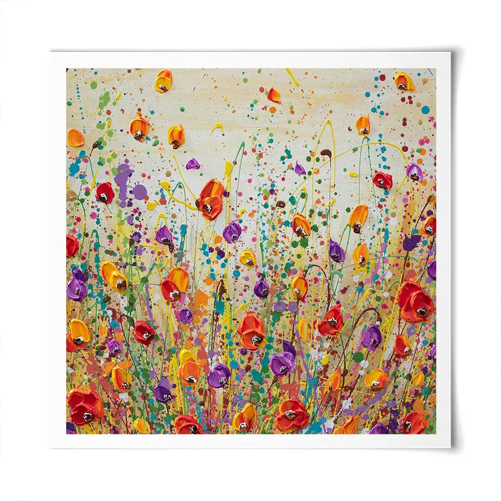 Sunset Meadow Square Art Print Sunset Meadow Square Art Print wall art product Olga Tkachyk
