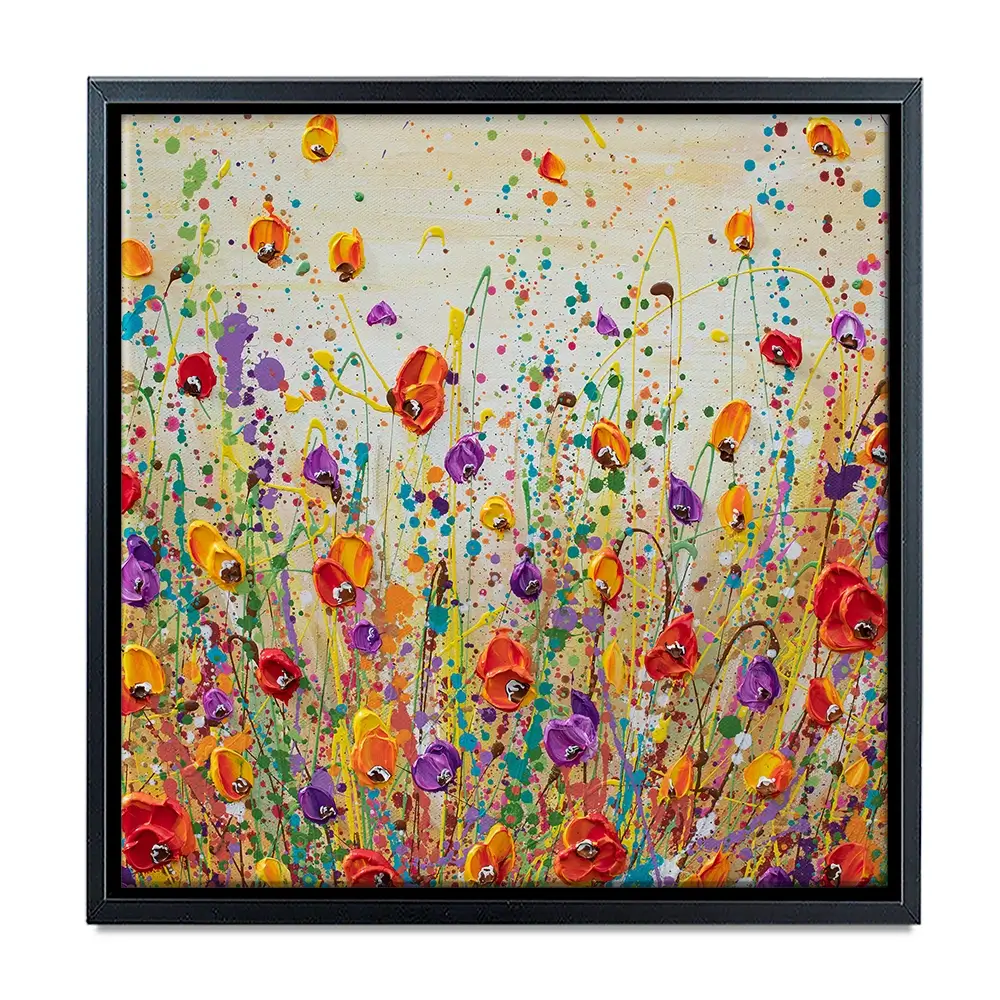 Sunset Meadow Square Canvas Print Sunset Meadow Square Canvas Print wall art product Olga Tkachyk