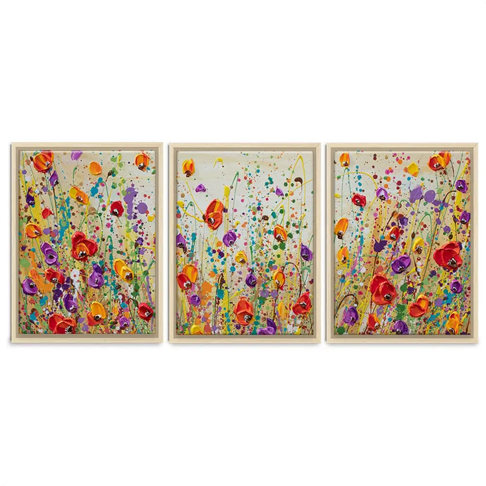 Sunset Meadow Trio Canvas Print Sunset Meadow Trio Canvas Print wall art product Olga Tkachyk