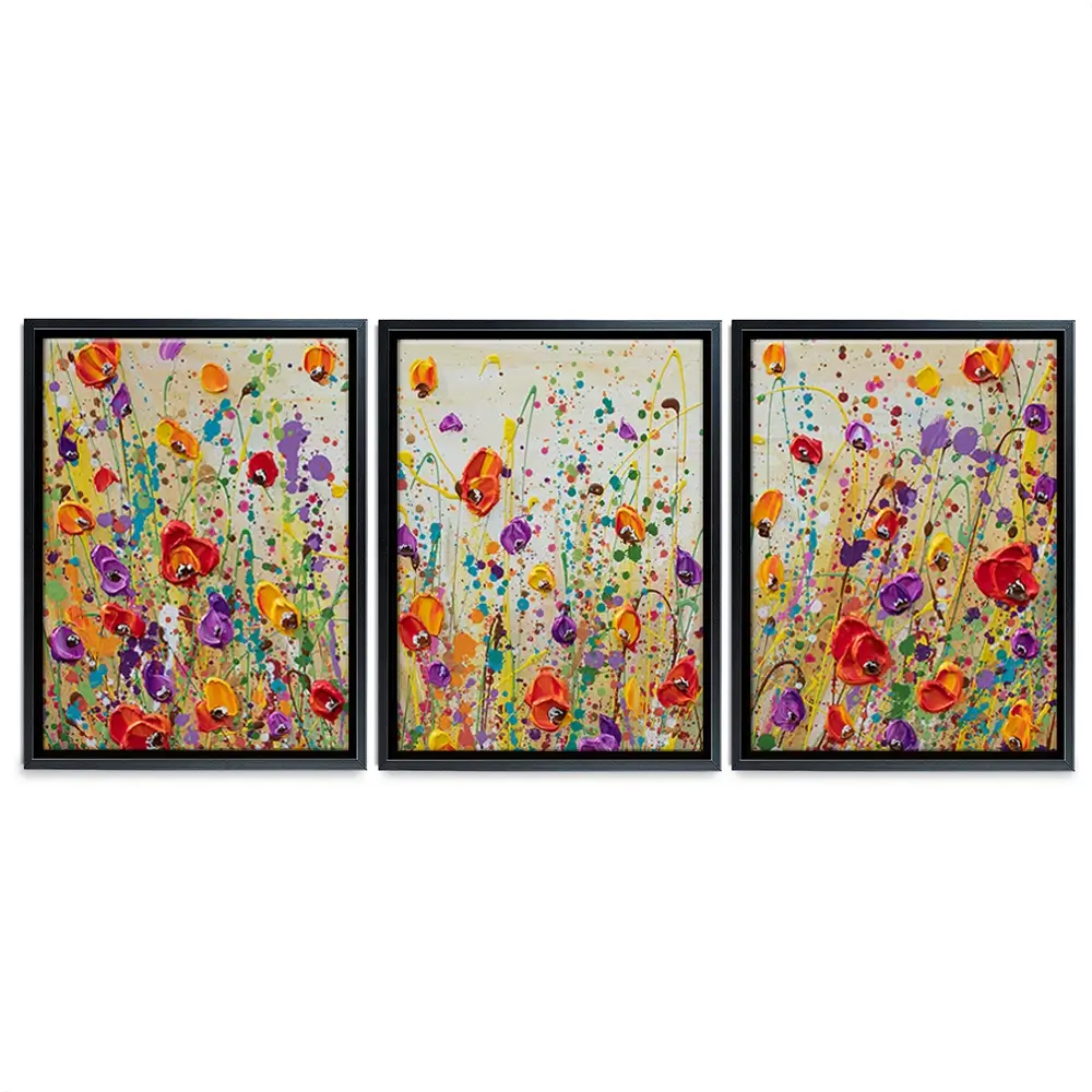 Sunset Meadow Trio Canvas Print Sunset Meadow Trio Canvas Print wall art product Olga Tkachyk