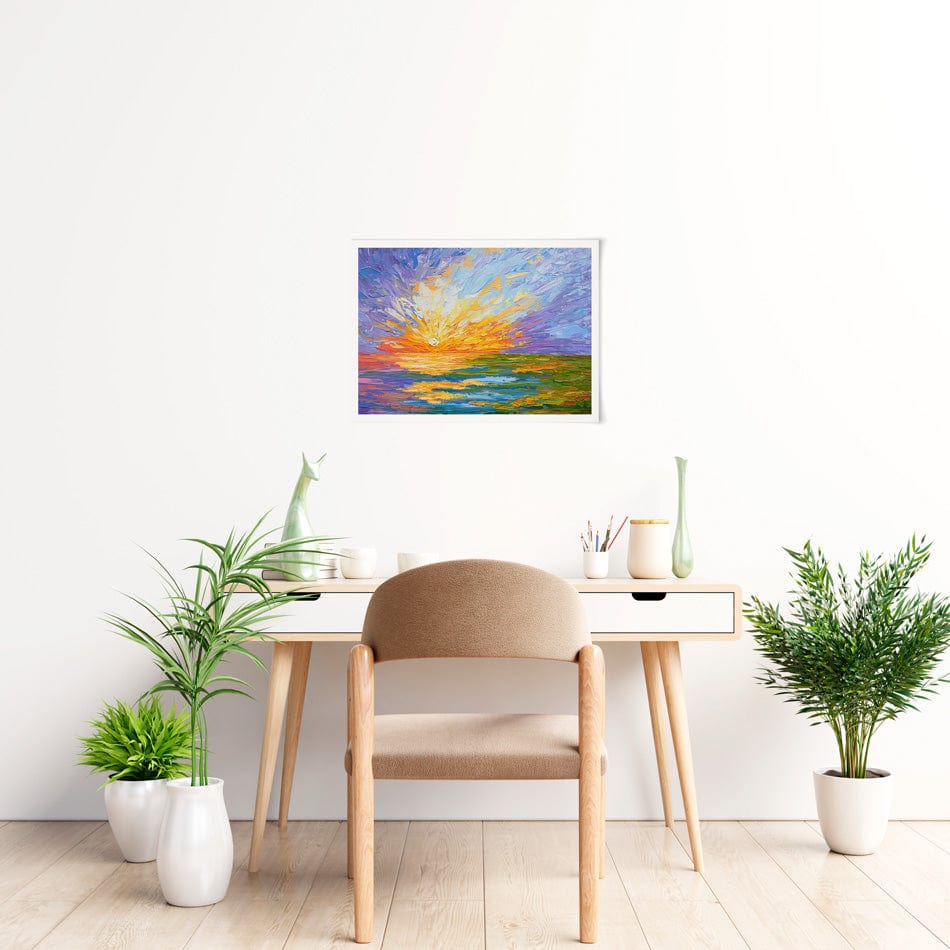 Sunset Over A Lake Art Print Sunset Over A Lake Art Print wall art product Olga Tkachyk
