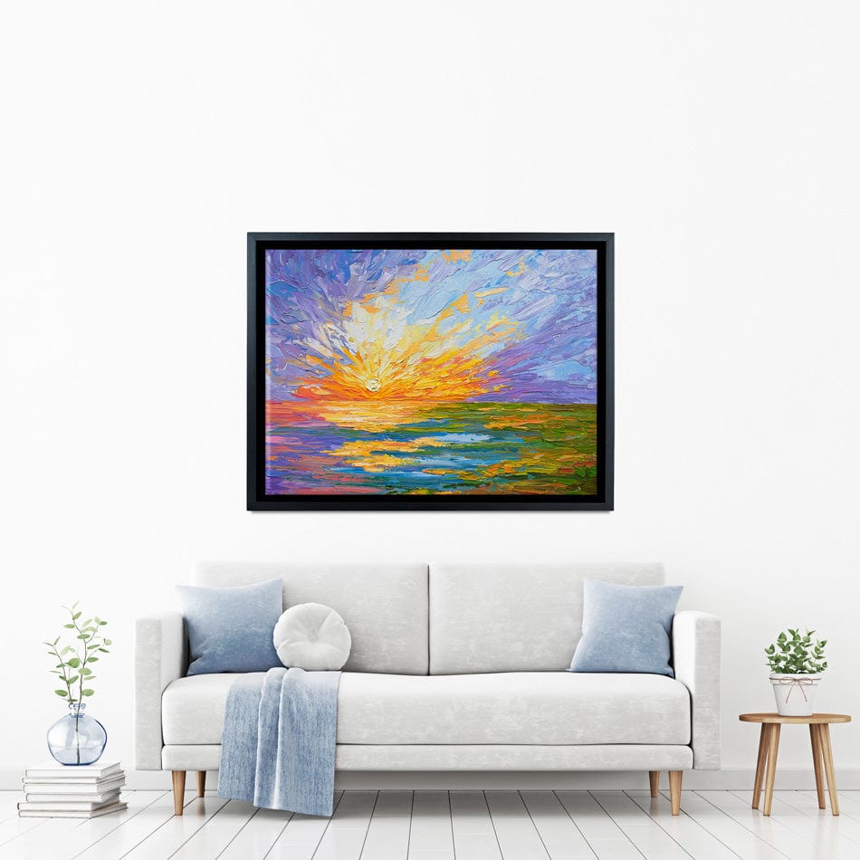 Sunset Over A Lake Canvas Print wall art product Olga Tkachyk