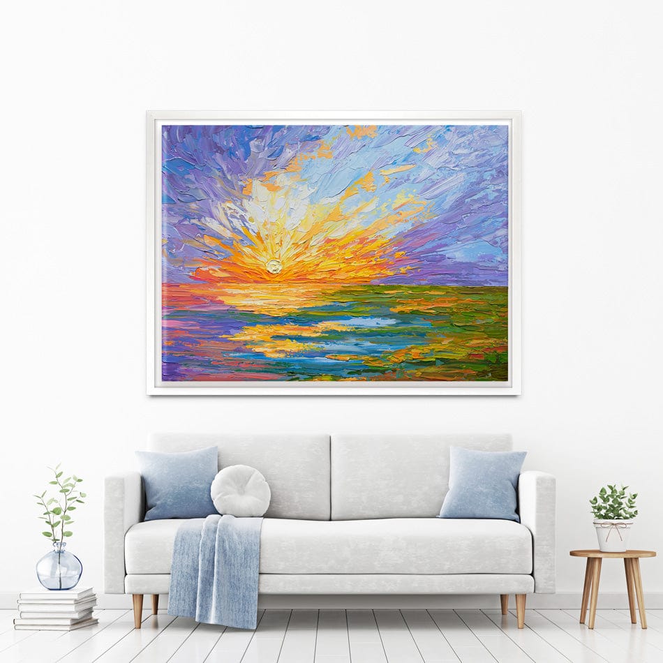 Sunset Over A Lake Canvas Print wall art product Olga Tkachyk