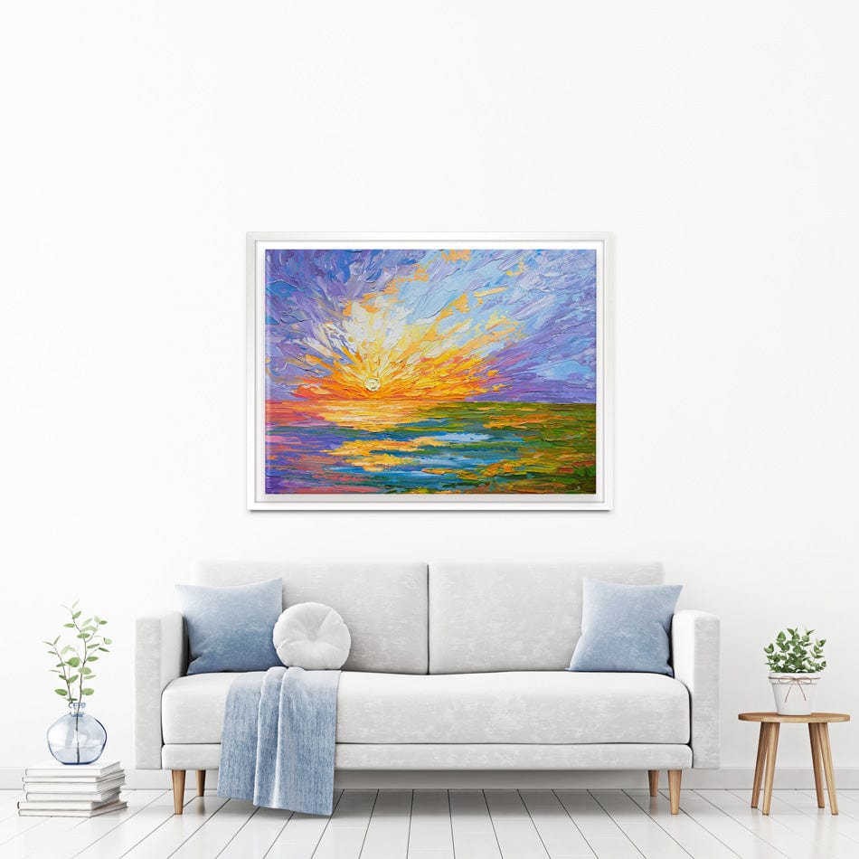 Sunset Over A Lake Canvas Print wall art product Olga Tkachyk