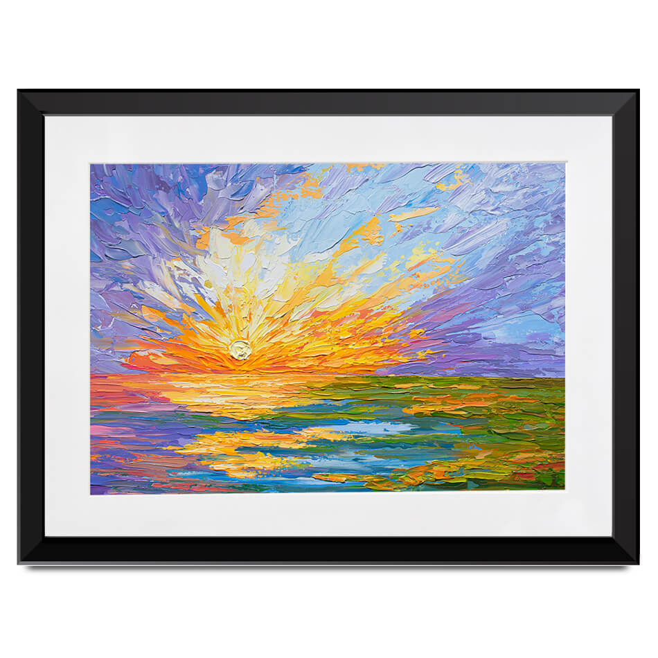 Sunset Over A Lake Framed Art Print Sunset Over A Lake Framed Art Print wall art product Olga Tkachyk