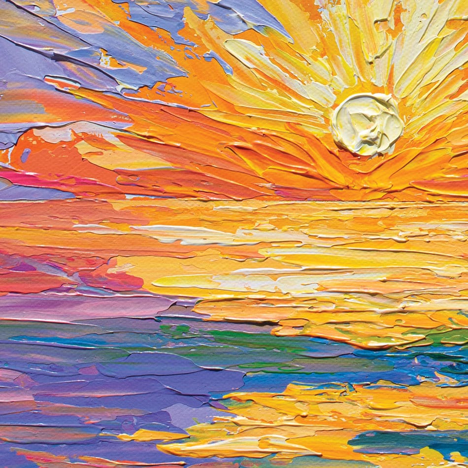 Sunset Over A Lake Framed Art Print wall art product Olga Tkachyk