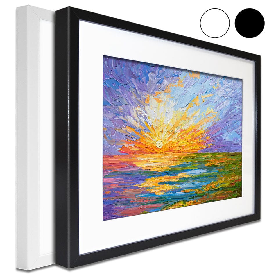 Sunset Over A Lake Framed Art Print wall art product Olga Tkachyk