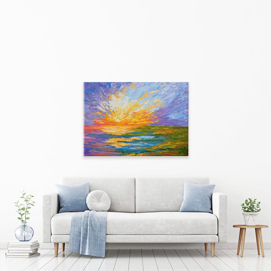 Sunset Over The Lake Canvas Print wall art product Olga Tkachyk