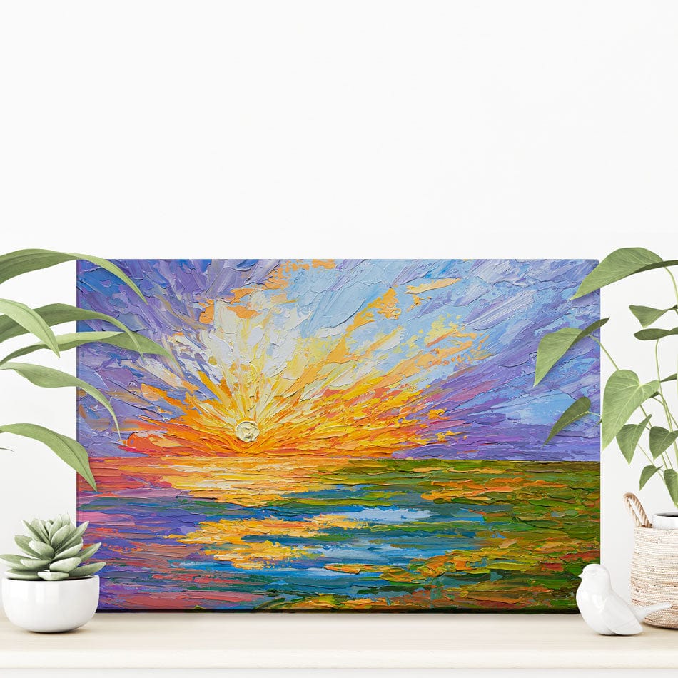 Sunset Over The Lake Canvas Print wall art product Olga Tkachyk