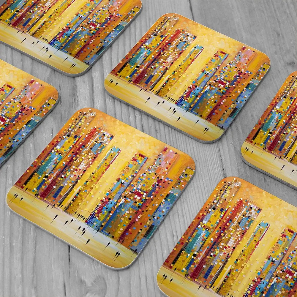 Sunset Reverie Coaster Set Sunset Reverie Coaster Set wall art product Ekaterina Ermilkina