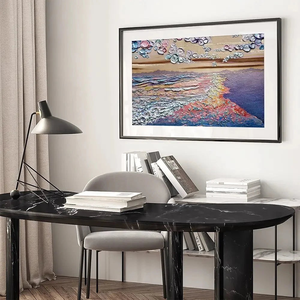 Sunset Sorbet Framed Art Print Sunset Sorbet Framed Art Print wall art product Nada Khatib