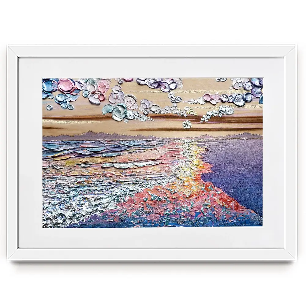 Sunset Sorbet Framed Art Print Sunset Sorbet Framed Art Print wall art product Nada Khatib