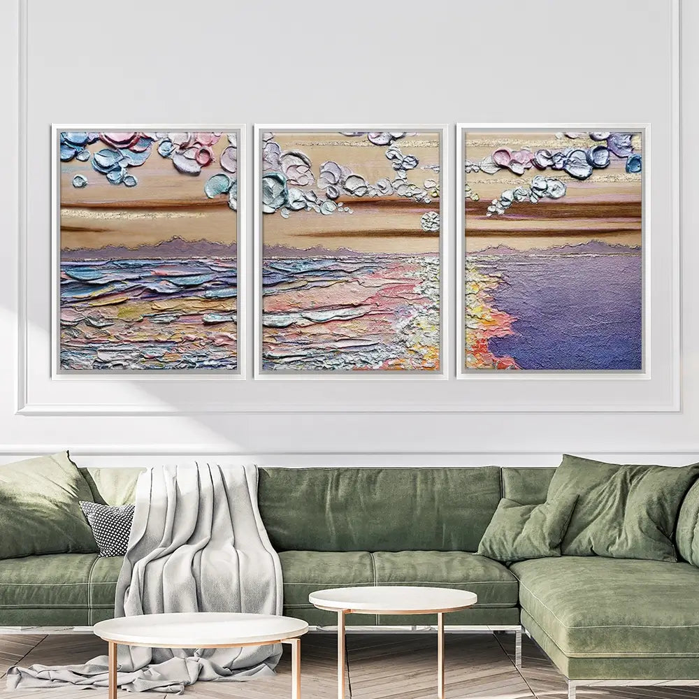 Sunset Sorbet Trio Canvas Print Sunset Sorbet Trio Canvas Print wall art product Nada Khatib