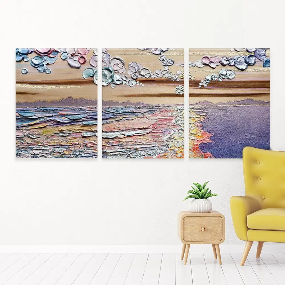 Sunset Sorbet Trio Canvas Print Sunset Sorbet Trio Canvas Print wall art product Nada Khatib