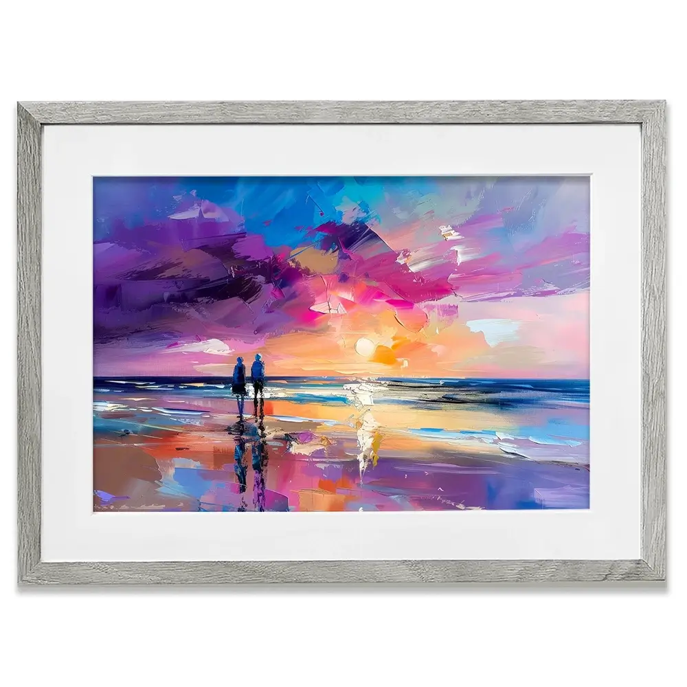 Sunset Strolling Framed Art Print Sunset Strolling Framed Art Print wall art product David Alexander Elder