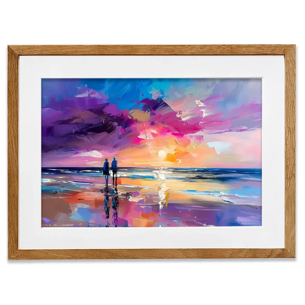 Sunset Strolling Framed Art Print Sunset Strolling Framed Art Print wall art product David Alexander Elder