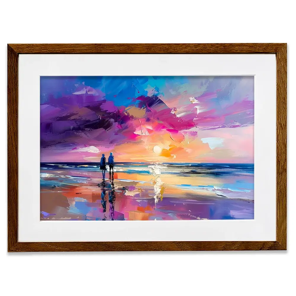 Sunset Strolling Framed Art Print Sunset Strolling Framed Art Print wall art product David Alexander Elder
