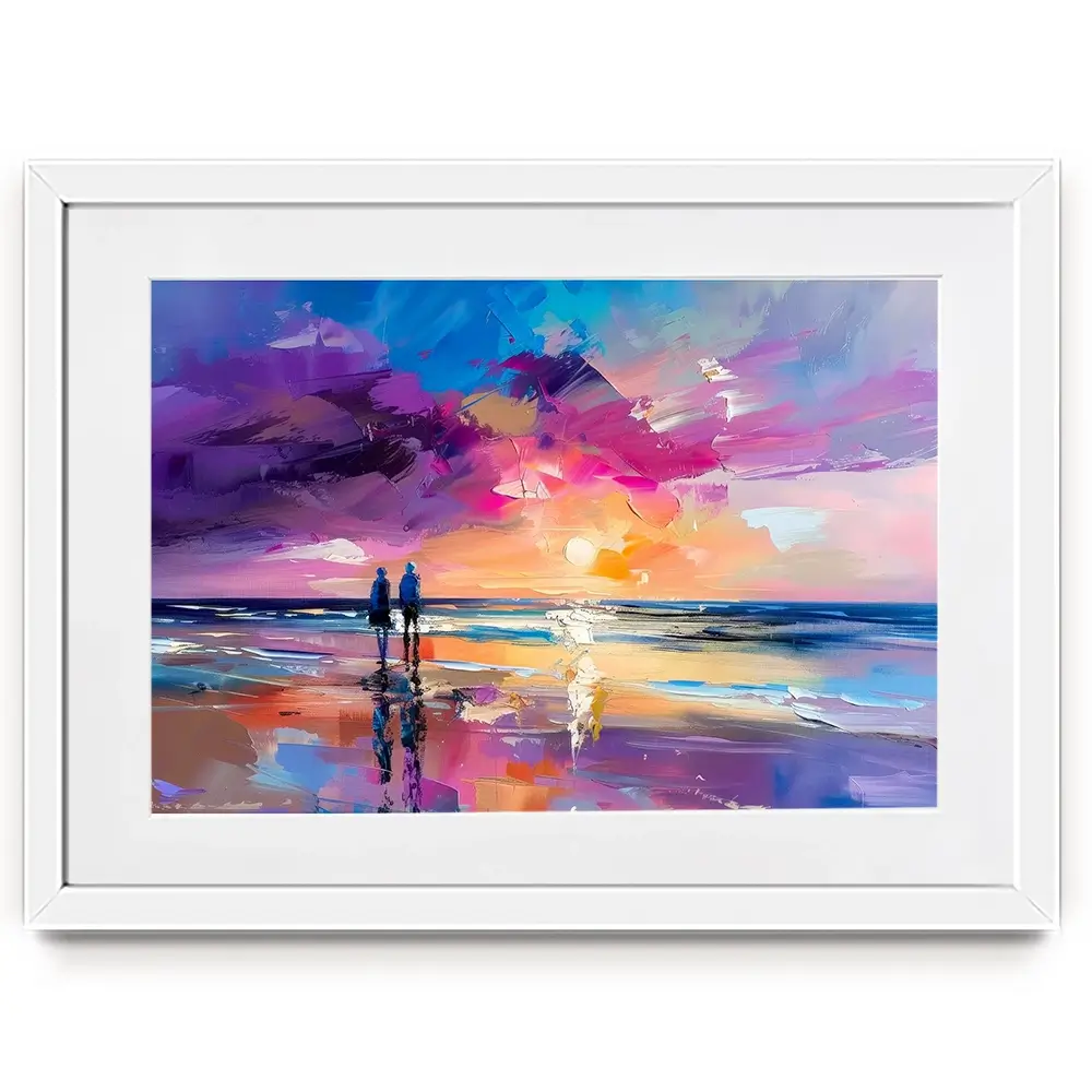 Sunset Strolling Framed Art Print Sunset Strolling Framed Art Print wall art product David Alexander Elder